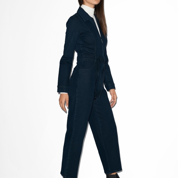 American Apparel Stretch Denim Longsleeve Coverall - Picture 4 of 6